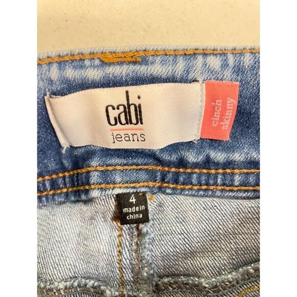 CAbi #5492 Cinch Skinny Acid Wash Skinny Jeans 4 - Picture 6 of 6